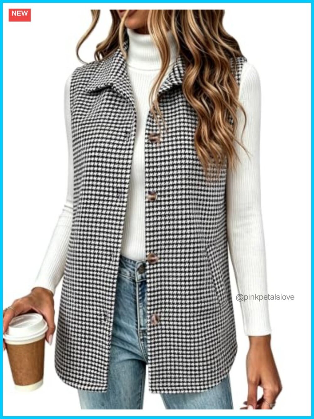 Plaid Flannel Vest Sleeveless Button Down Shirt Workwear
